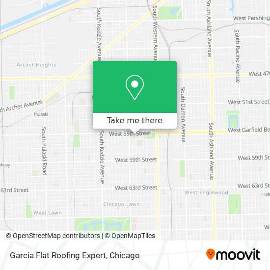 Garcia Flat Roofing Expert map