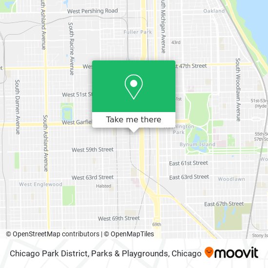 Mapa de Chicago Park District, Parks & Playgrounds