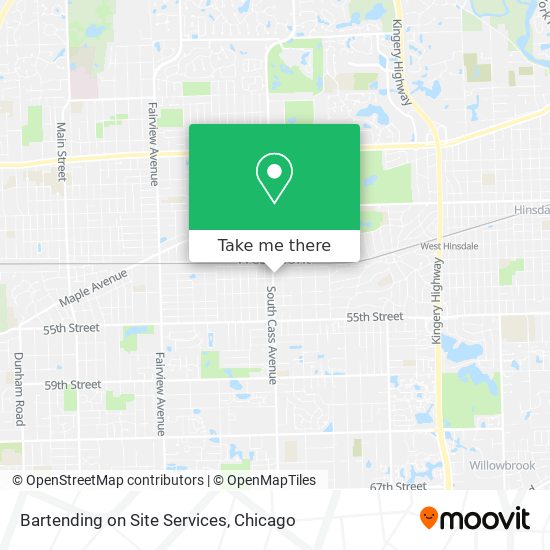 Bartending on Site Services map