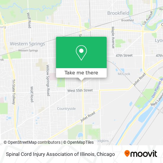 Mapa de Spinal Cord Injury Association of Illinois