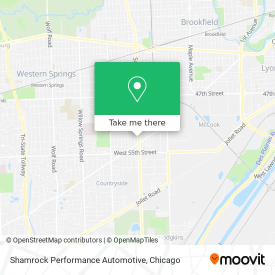 Mapa de Shamrock Performance Automotive