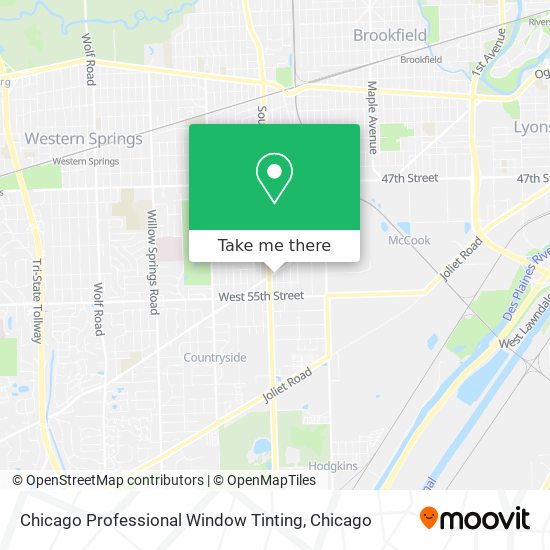 Chicago Professional Window Tinting map