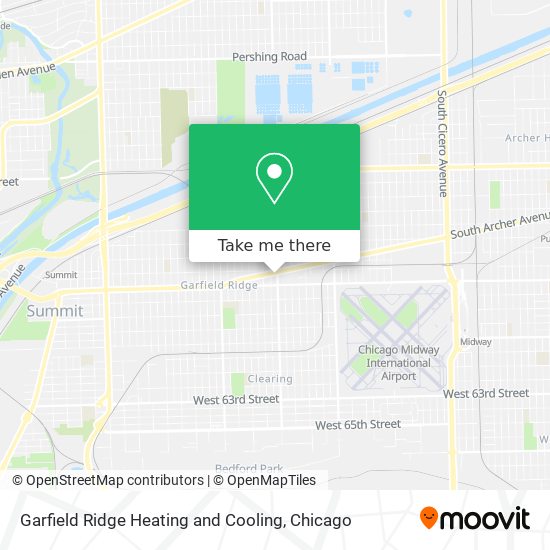 Garfield Ridge Heating and Cooling map