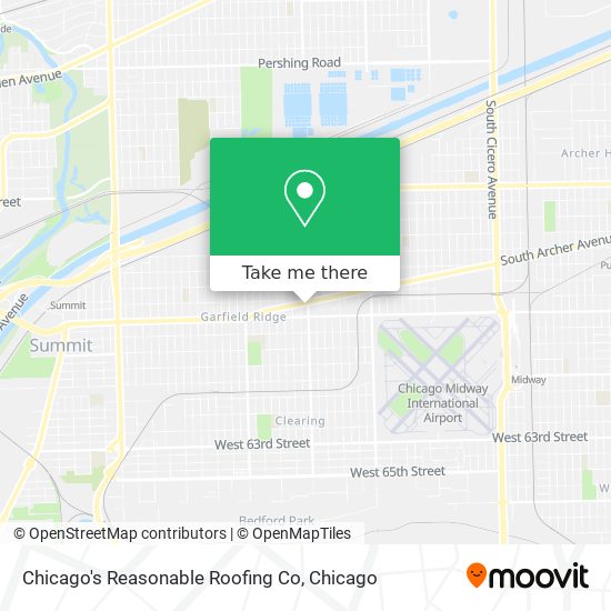 Chicago's Reasonable Roofing Co map