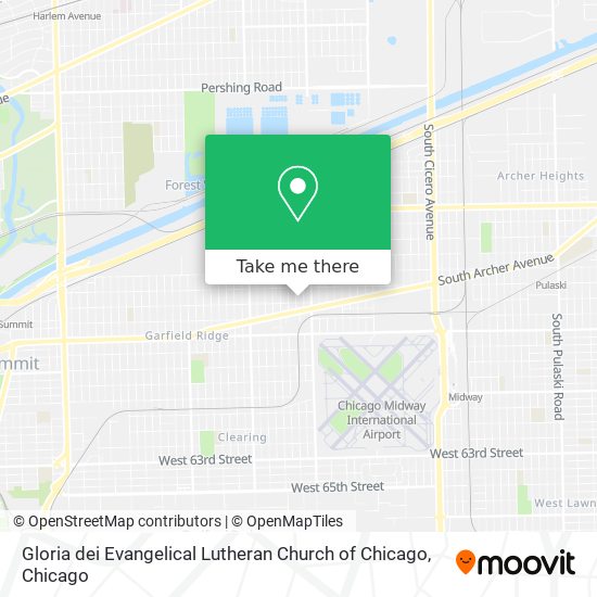 Mapa de Gloria dei Evangelical Lutheran Church of Chicago