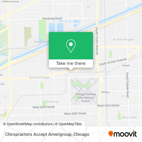 Chiropractors Accept Amerigroup map