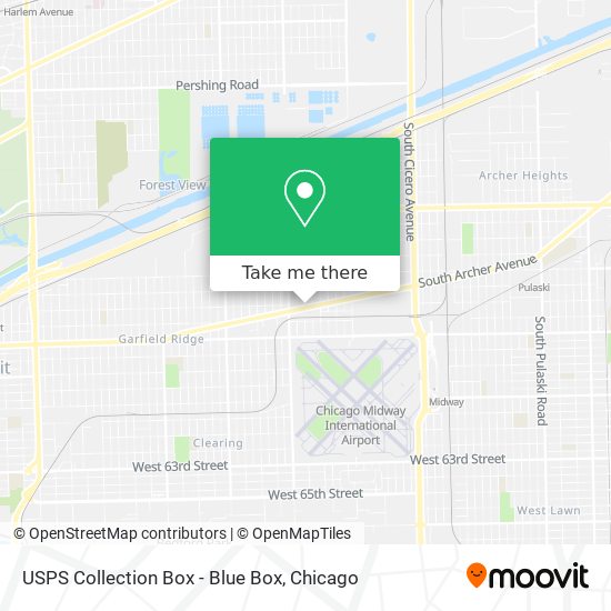 USPS Collection Box - Blue Box map