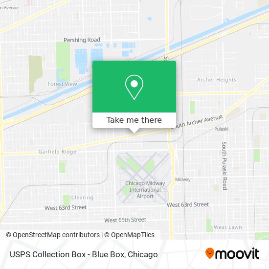 USPS Collection Box - Blue Box map