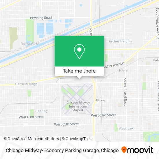 Mapa de Chicago Midway-Economy Parking Garage