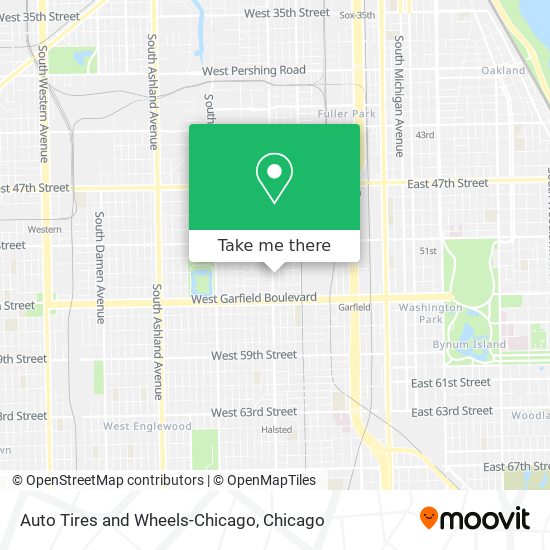 Auto Tires and Wheels-Chicago map