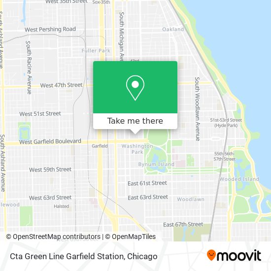 Cta Green Line Garfield Station map