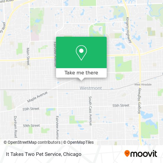 It Takes Two Pet Service map