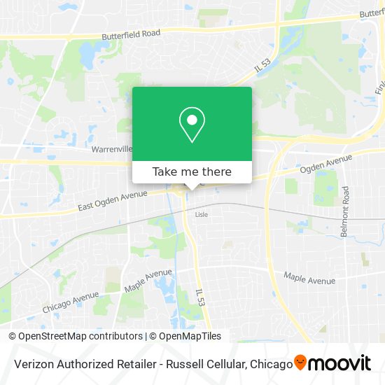 Verizon Authorized Retailer - Russell Cellular map