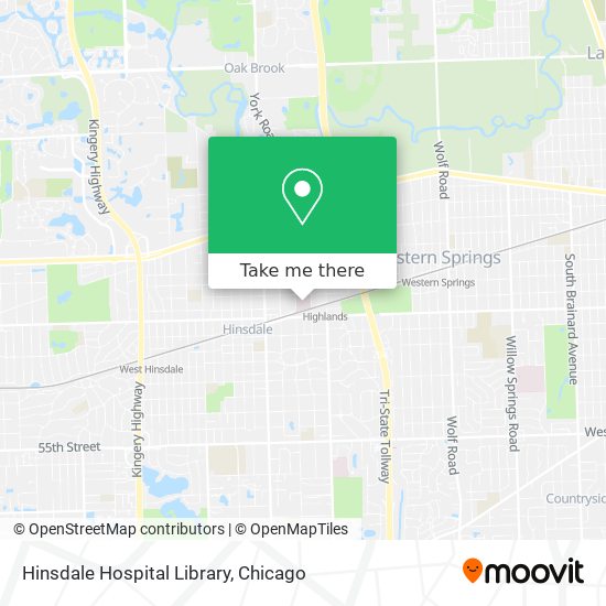 Mapa de Hinsdale Hospital Library