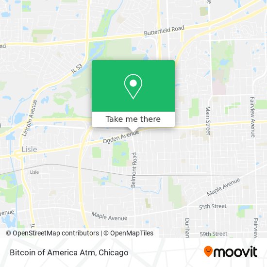 Mapa de Bitcoin of America Atm