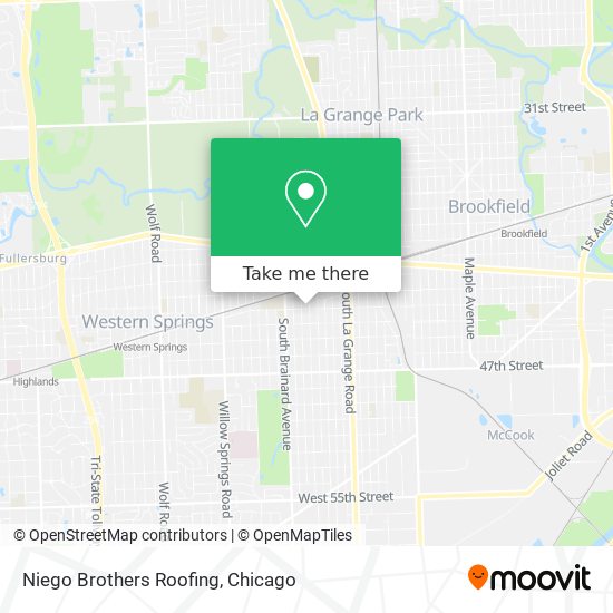 Niego Brothers Roofing map