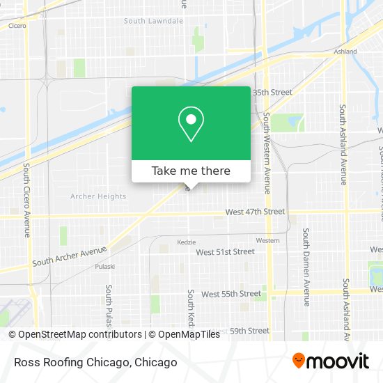 Mapa de Ross Roofing Chicago