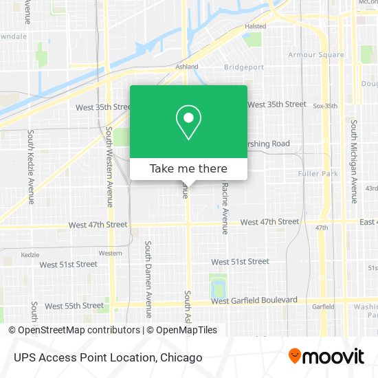 UPS Access Point Location map