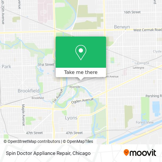 Mapa de Spin Doctor Appliance Repair