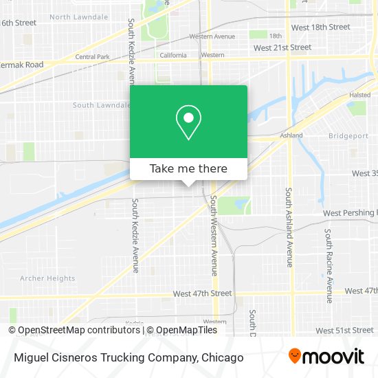 Mapa de Miguel Cisneros Trucking Company