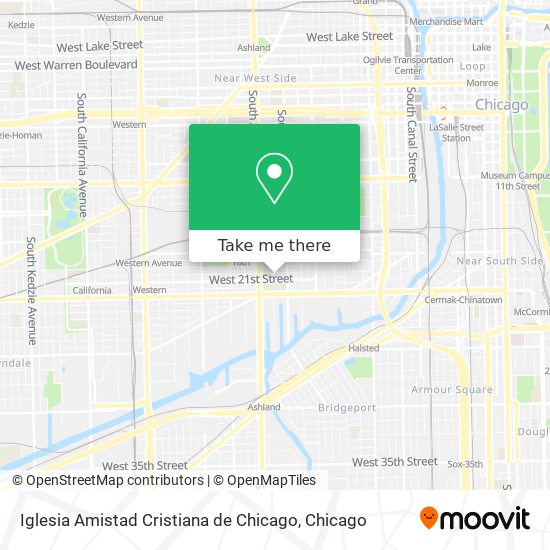 Mapa de Iglesia Amistad Cristiana de Chicago