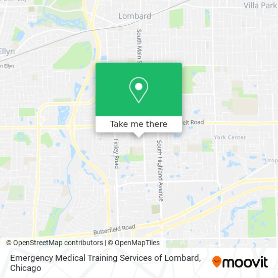 Mapa de Emergency Medical Training Services of Lombard