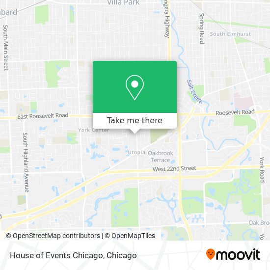 Mapa de House of Events Chicago