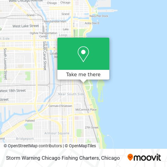 Storm Warning Chicago Fishing Charters map
