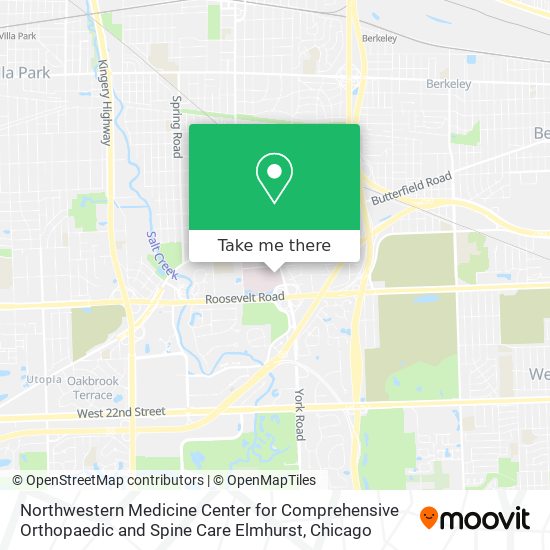 Northwestern Medicine Center for Comprehensive Orthopaedic and Spine Care Elmhurst map