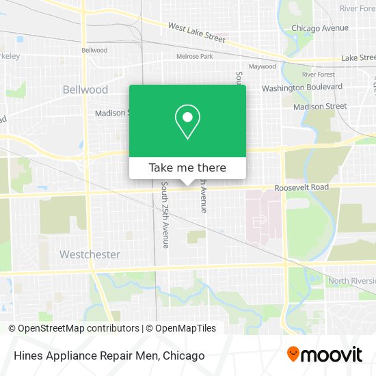 Hines Appliance Repair Men map
