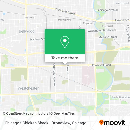 Mapa de Chicagos Chicken Shack - Broadview