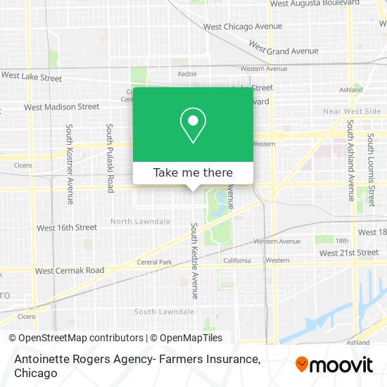 Mapa de Antoinette Rogers Agency- Farmers Insurance