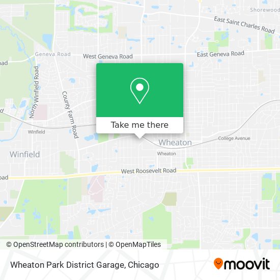 Wheaton Park District Garage map