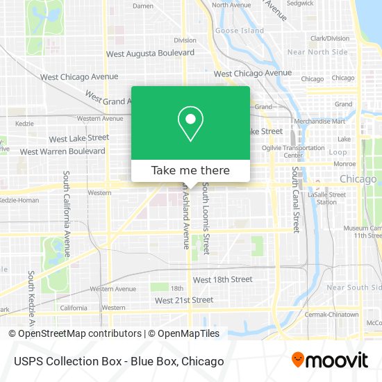 USPS Collection Box - Blue Box map