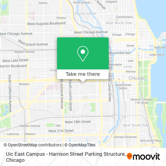 Mapa de Uic East Campus - Harrison Street Parking Structure