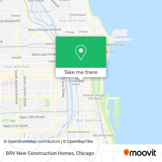 BRV New Construction Homes map