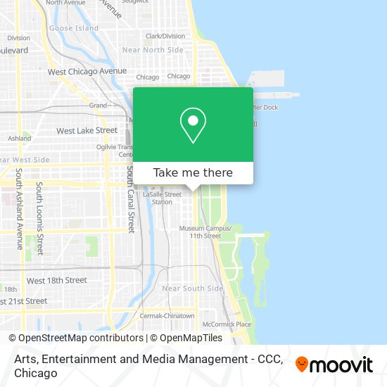 Arts, Entertainment and Media Management - CCC map