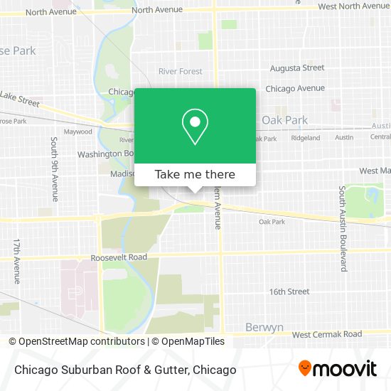Mapa de Chicago Suburban Roof & Gutter