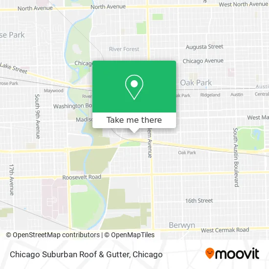 Mapa de Chicago Suburban Roof & Gutter