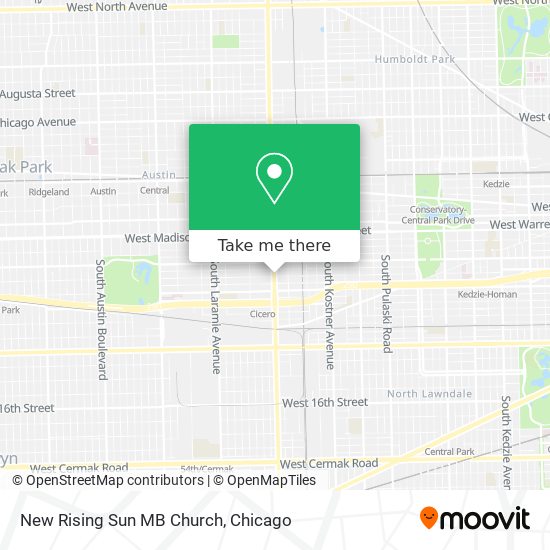 New Rising Sun MB Church map