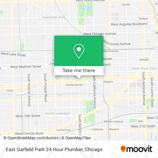 East Garfield Park 24 Hour Plumber map