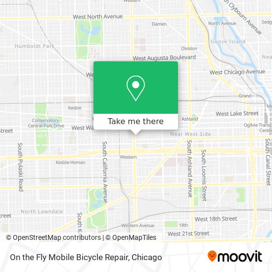 Mapa de On the Fly Mobile Bicycle Repair