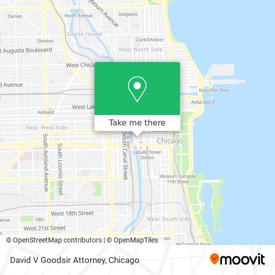 David V Goodsir Attorney map