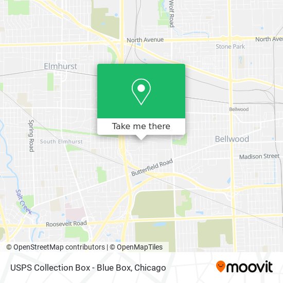 USPS Collection Box - Blue Box map