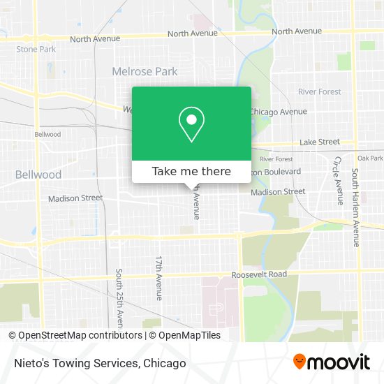 Nieto's Towing Services map