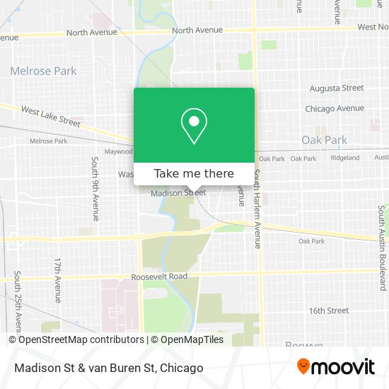Madison St & van Buren St map