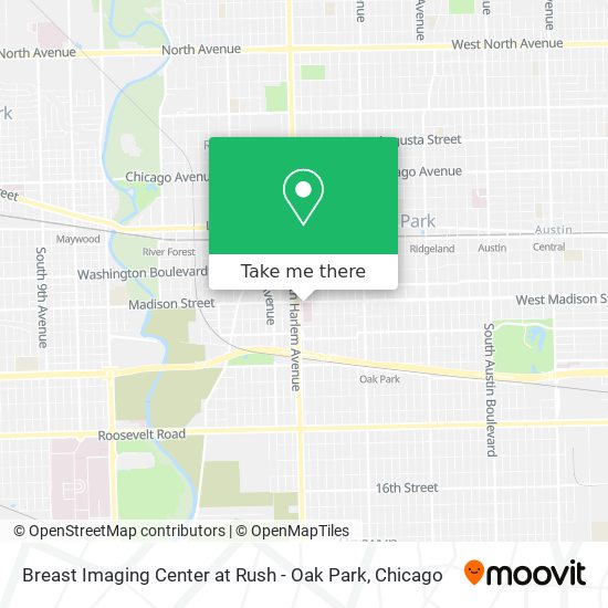 Breast Imaging Center at Rush - Oak Park map