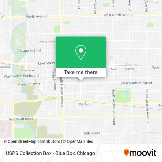 USPS Collection Box - Blue Box map