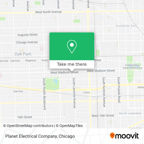 Planet Electrical Company map