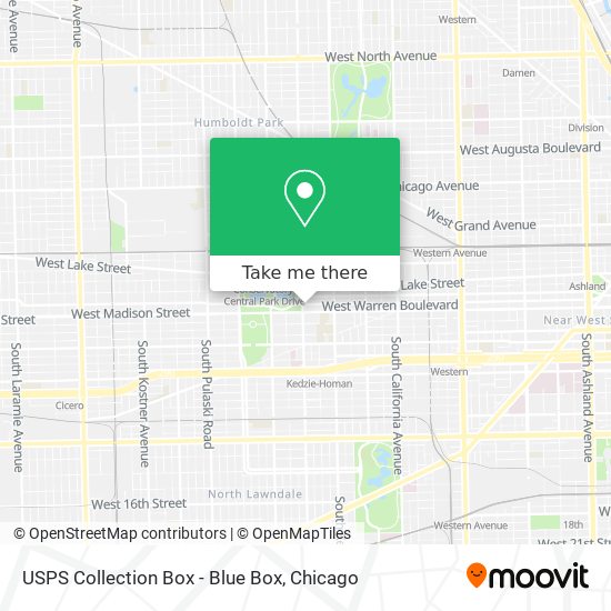 USPS Collection Box - Blue Box map